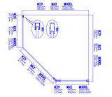 ANGLE  1000x1000 FRAMELESS SHOWER