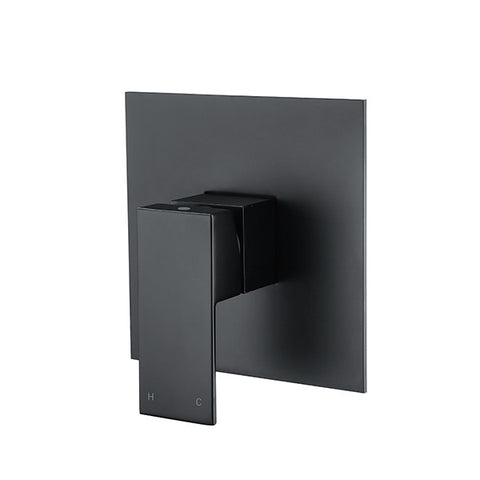 SQUARE SHOWER MIXER - MATTE BLACK - Bathroom Clearance