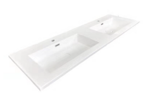 1200 POLYMARBLE TOP DOUBLE BOWL