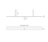 1200mm ALUMINIUM DRAWER DIVIDER SYSTEM