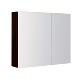 PLYWOOD MIRROR CABINET 600mm 2-Door DARK OAK