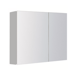 PLYWOOD MIRROR CABINET 750mm 2-Door WHITE
