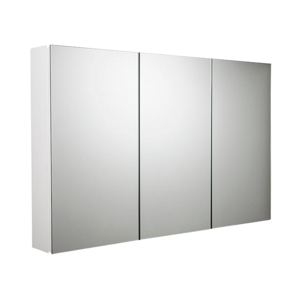 PLYWOOD MIRROR CABINET 900mm 3-Door WHITE