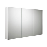 PLYWOOD MIRROR CABINET 900mm 3-Door WHITE