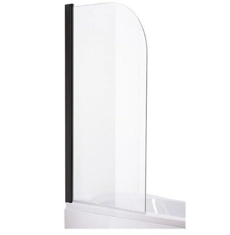 SHOWER OVER BATH SCREEN BLACK - ONE PANEL 850 x 1500mm