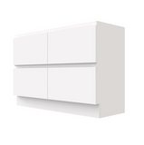 PLYWOOD POLO 1500 WHITE FLOOR STANDING VANITY (SINGLE BASIN) - BASE ONLY