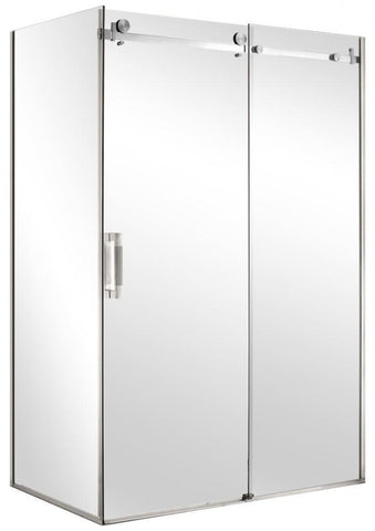 1200 x 1000 FRAMELESS DOOR & RETURN (GLASS ONLY) CHROME
