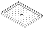 FRAMELESS 1200 x 900, CENTRE WASTE - BLACK