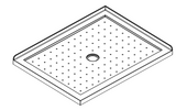 CUBO 1200 x 900 BLACK SHOWER, CENTRE WASTE