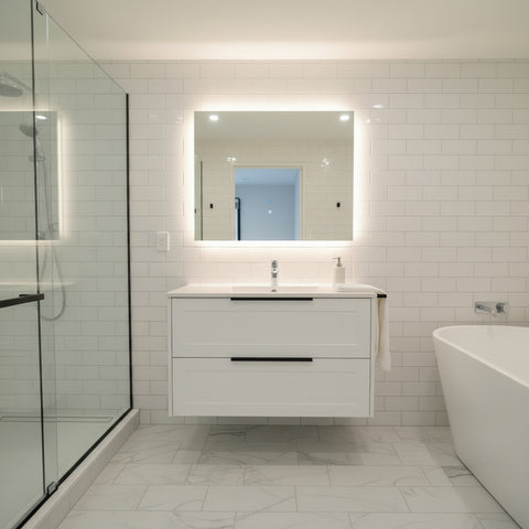 PLYWOOD HAMPTON 900 WALL HUNG VANITY WITH CERAMIC TOP