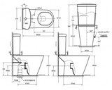 AMERICAN STANDARD SKEW TOILET SUITE BACK TO WALL