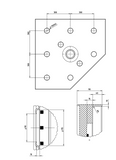 ANGLE 1000 x 1000 SEMI-FRAMELESS CHROME SHOWER, CENTRE WASTE