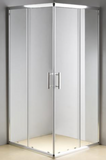 ARNEY 900 x 900 CHROME FRAME SHOWER, SLIDING DOORS, CORNER WASTE