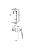 CARA SHOWER/BATH MIXER MATTE BLACK