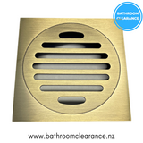 TILE GRATE 110x110MM - BRUSHED BRASS