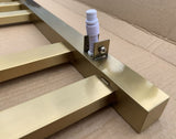 6 BARS 800mm HEATED TOWEL RAIL BRUSHED GOLD