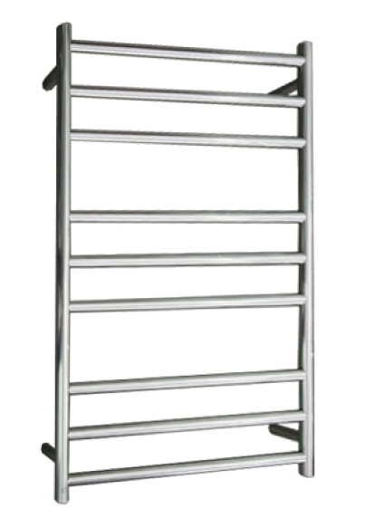 HEATED TOWEL RAIL - ROUND 9 BARS CHROME