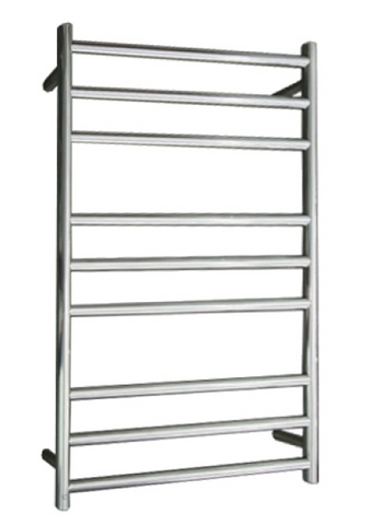 HEATED TOWEL RAIL - ROUND 9 BARS CHROME