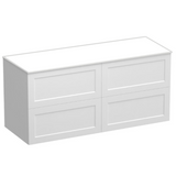 PLYWOOD 1200 HAMPTON WALL HUNG VANITY (DOUBLE BASIN) WITH CERAMIC TOP