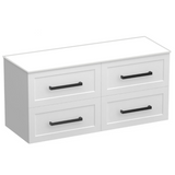 PLYWOOD 1200 HAMPTON WALL HUNG VANITY (DOUBLE BASIN) WITH CERAMIC TOP