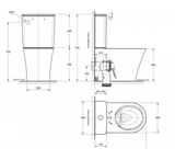 AMERICAN STANDARD HERON BACK TO WALL TOILET
