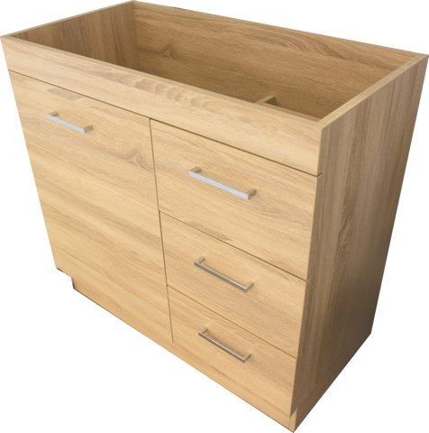 PLYWOOD 900 FLOOR STANDING LIGHT OAK VANITY BASE ONLY