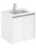 600MM VANITY WHITE GLOSS WALL HUNG VANITY WITH CERAMIC TOP