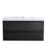 PLYWOOD NELSON 750 DARK OAK WALL HUNG VANITY WITH CERAMIC TOP