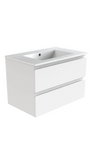 PLYWOOD NELSON 600 WHITE WALL HUNG VANITY WITH CERAMIC TOP