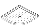 TONDO 1000 x 1000 CHROME SHOWER, CENTRE WASTE