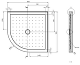 TONDO 1000 x 1000 CHROME SHOWER, CENTRE WASTE