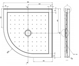 TONDO 900 x 900 CHROME SHOWER, CENTRE WASTE