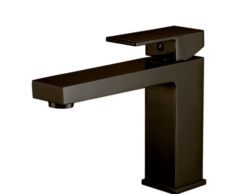 SQUARE BASIN MIXER - MATTE BLACK
