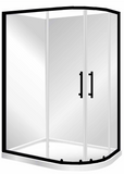 TONDO 1200 x 900 BLACK SHOWER LEFT CORNER, CENTRE WASTE