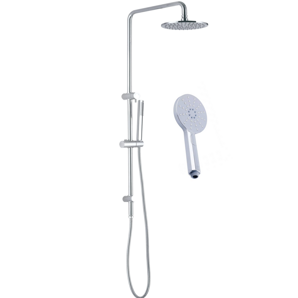 ROUND SHOWER SLIDER CHROME BOTTOM INLET