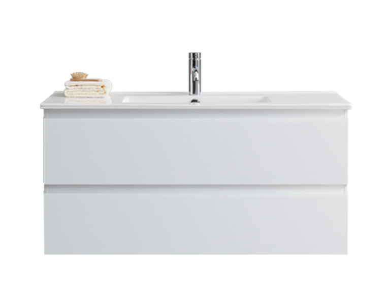 PLYWOOD NELSON 800 WALL HUNG SINGLE BOWL VANITY WITH CERAMIC TOP
