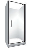 Alcove 900 x 750 x 900 Black Shower, Corner Waste With 750mm Door