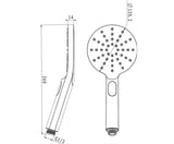 Black Round Shower Head & Hose Set
