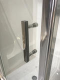 TONDO 900 x 900 CHROME FRAME SHOWER, CENTRE WASTE - EXTRA HIGH - Bathroom Clearance