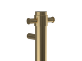 DELUXE HEATED TOWEL RAIL STAINLESS STEEL - VERTICAL BAR - BRUSHED GOLD FINISH 1 BAR - Bathroom Clearance