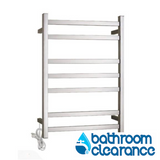 HEATED TOWEL RAIL - CHROME FINISH 7 BARS 500MM WIDE