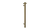 DELUXE HEATED TOWEL RAIL STAINLESS STEEL - VERTICAL BAR - BRUSHED GOLD FINISH 1 BAR - Bathroom Clearance