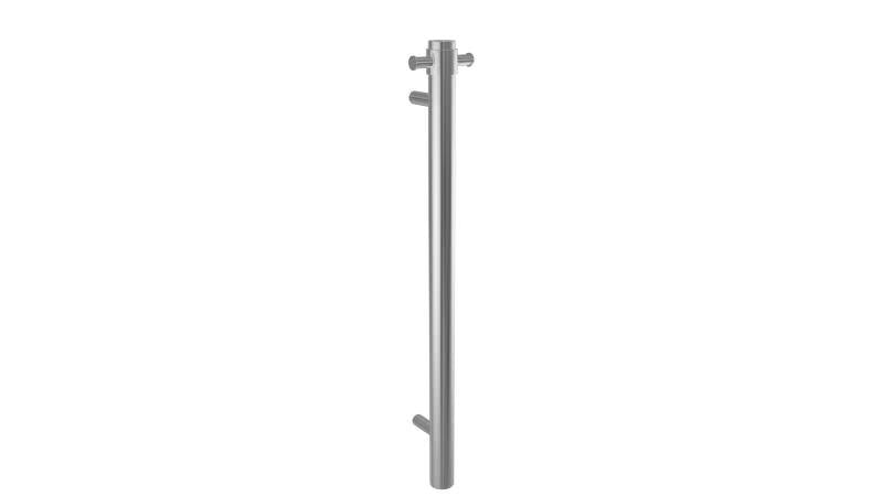 DELUXE HEATED TOWEL RAIL STAINLESS STEEL - VERTICAL BAR - CHROME FINISH 1 BAR - Bathroom Clearance