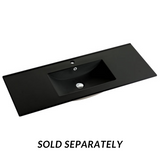 PLYWOOD POLO 1200 DARK OAK FLOOR STANDING VANITY (SINGLE BASIN) WITH CERAMIC TOP