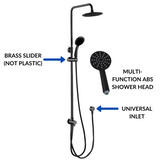 RAIN SHOWER - ROUND BLACK