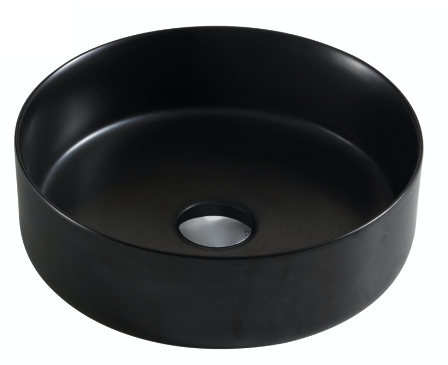 MATTE BLACK ROUND BASIN 360MM - Bathroom Clearance