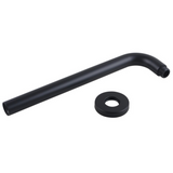 ROUND WALL SHOWER ARM - BLACK 400MM