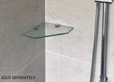 SQUARE 1000x1000 FRAMELESS SHOWER 10mm Glass, CORNER WASTE TRAY AND LINER - Bathroom Clearance