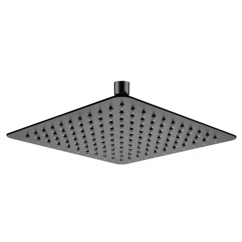 SQUARE RAIN HEAD - MATTE BLACK FINISH 250MM - Bathroom Clearance