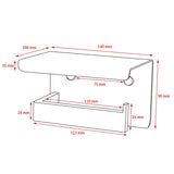 FLAT PLATE TOILET ROLL HOLDER - CHROME - Bathroom Clearance
